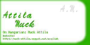 attila muck business card